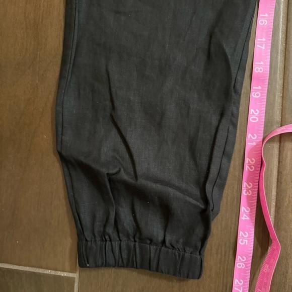 NWT Johnny Was Pete & Greta Linen Black Solid High Stretch Waist Jogger Pant S - Picture 13 of 15